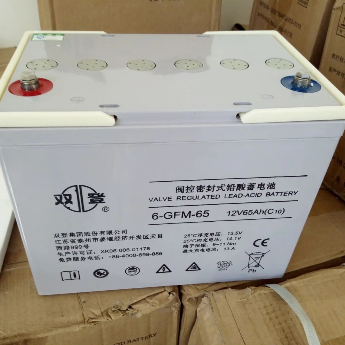 双登蓄电池6-GFM-100免维护铅酸蓄电池12V100AHUPS/EPS直流屏电池图1