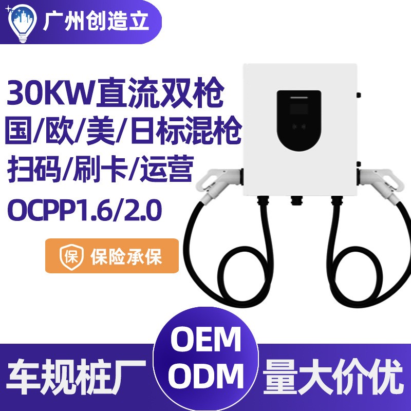 欧标直流充电桩30KW双枪380V新能源汽车快充电枪CCS2欧规充 电机厂图3