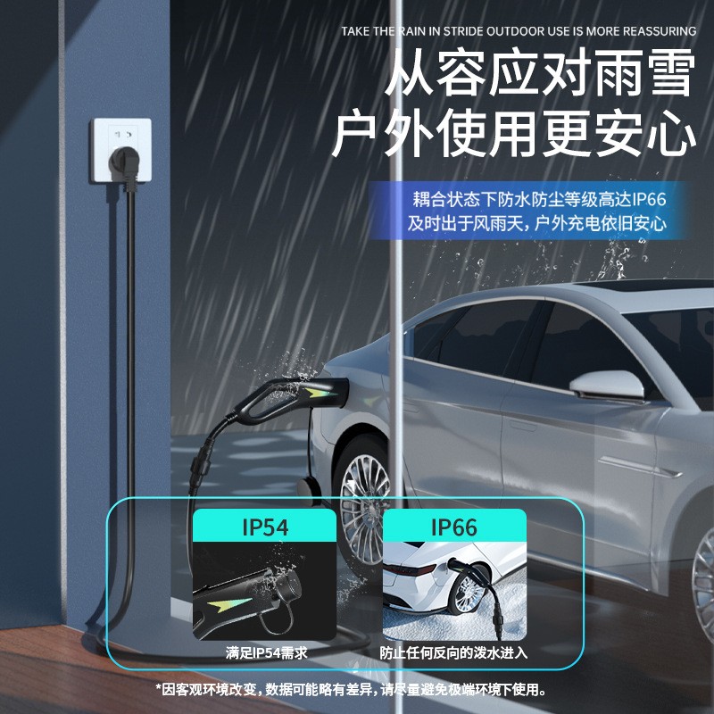 新能源电动汽车充电枪器线16A7KW随车充便携式免接地线比亚迪通用图2