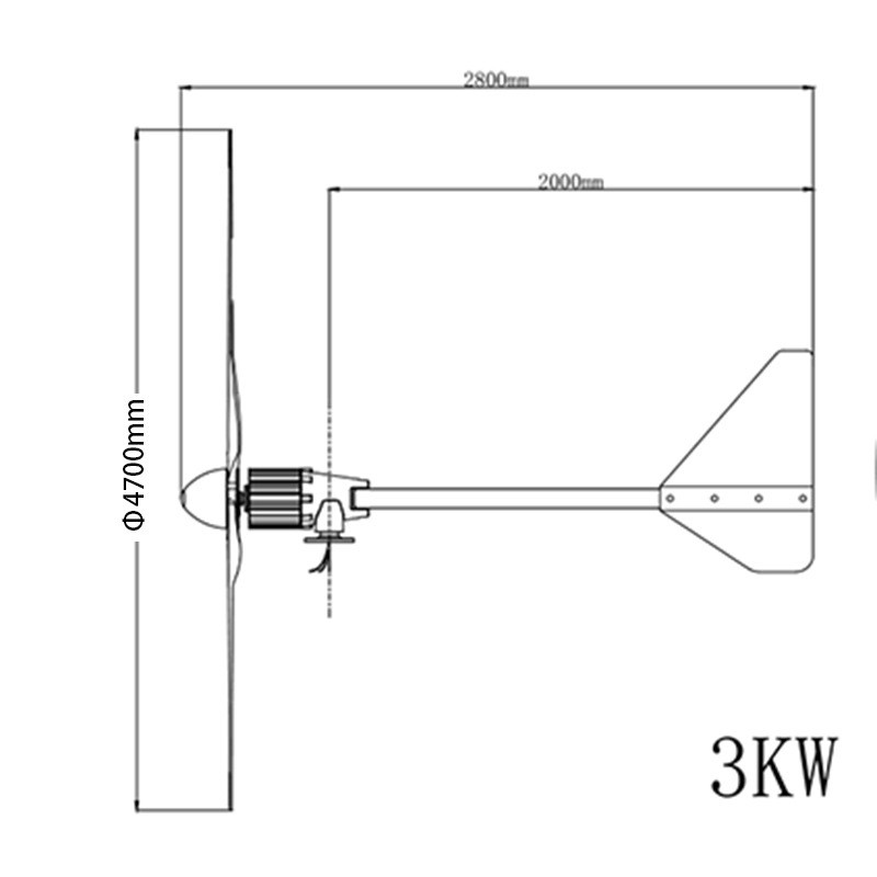 G型3000W220v380v并网家用基站风光互补水平轴风力发电机微风启动图5